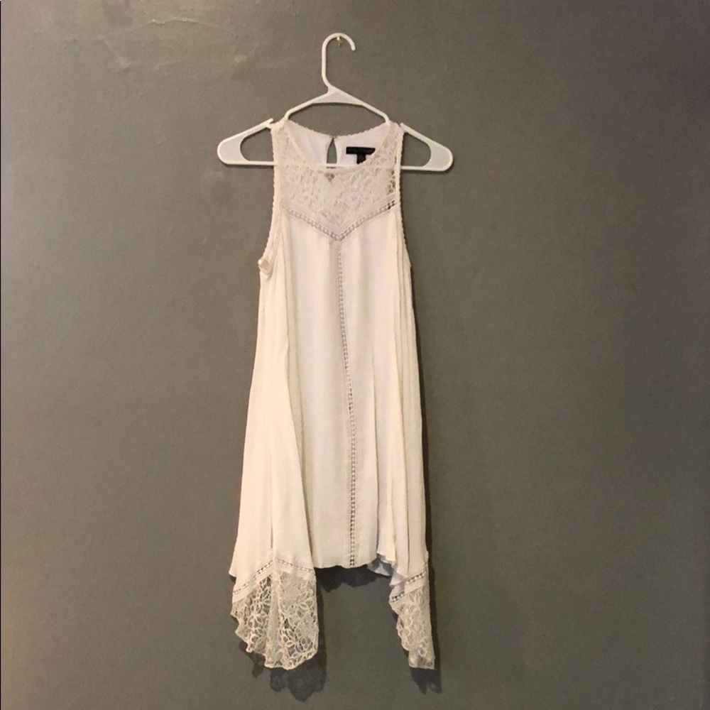 white floral dress